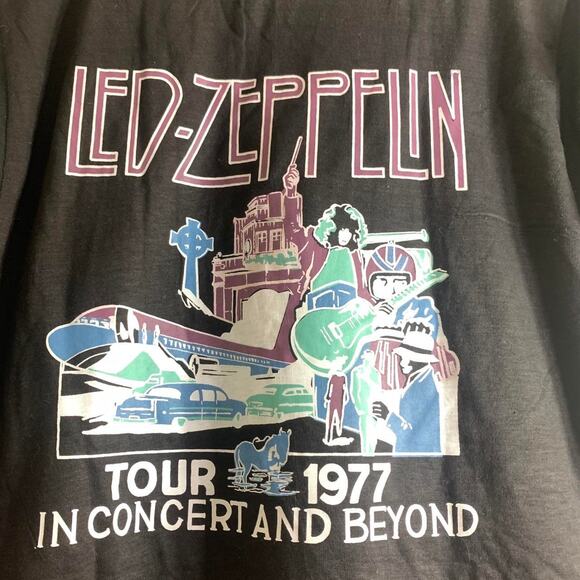 1977 PINK FLOYD LED ZEPPELIN Animals Tour single stitch double sided tee shirt M - Picture 7 of 7
